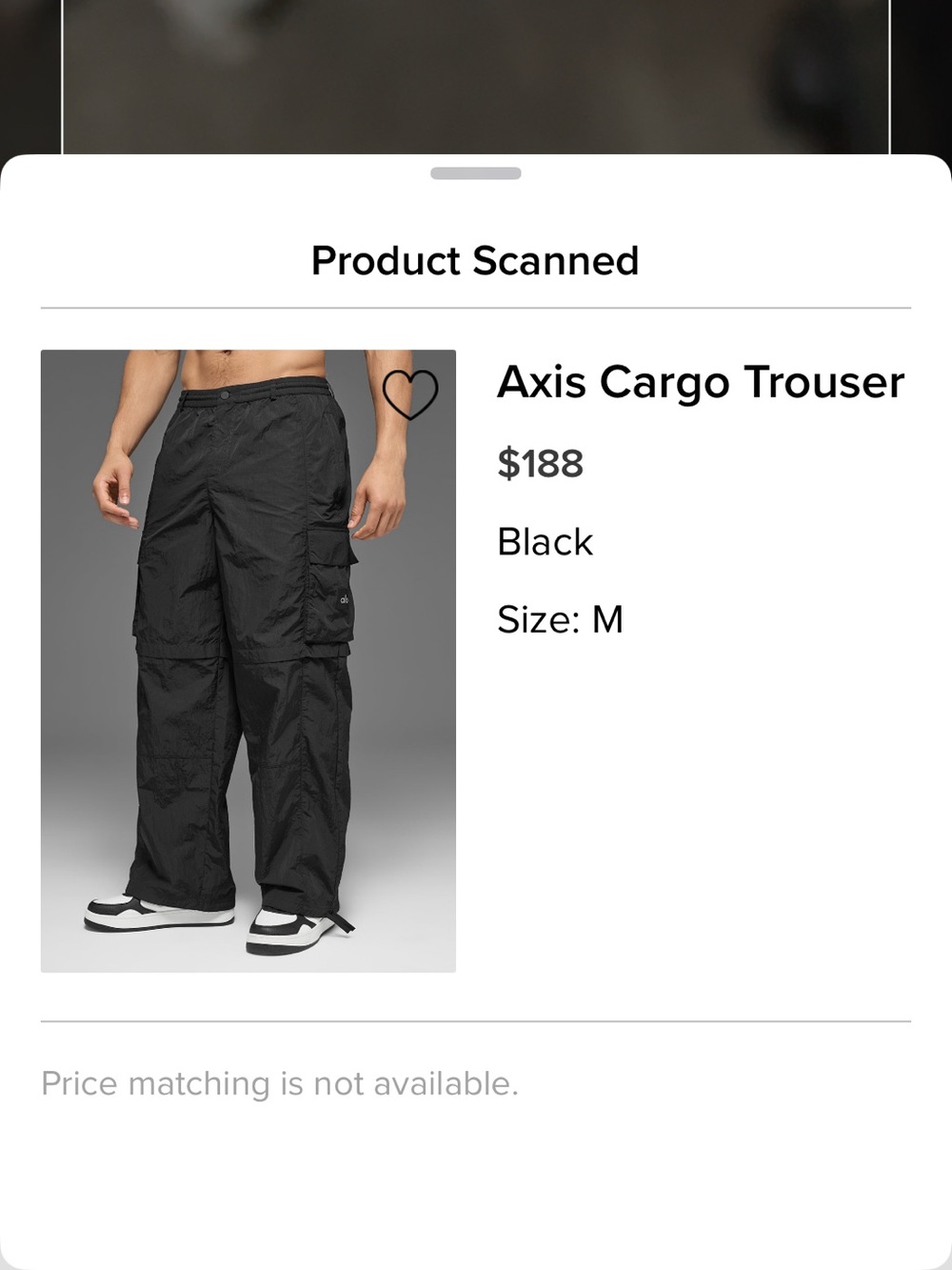 ALO Yoga Axis Cargo Trouser Black